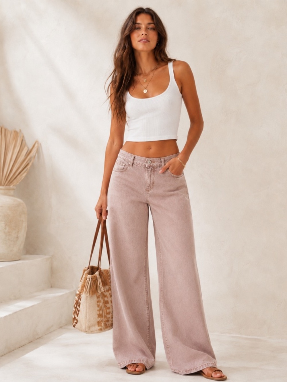 Jeanerica Kyoto Denim Slouchy Wide Leg Retro Jeans Clay 8 Weeks, Size 27/32